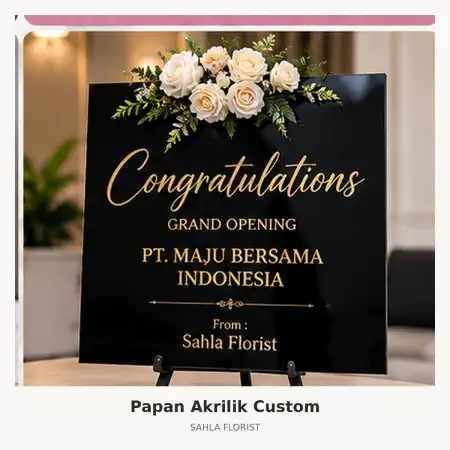 Papan Bunga Akrilik Puri Anjasmoro
